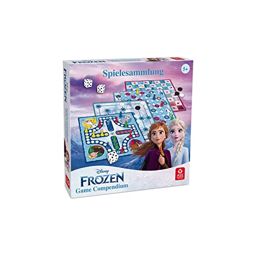 ASS 22501551 Die Eiskönigin 2 Spielesammlung von ASS Altenburger, mit tollen Brettspielen zum neuen Film für Kinder und alle Eiskönigin Fans ab 5 Jahren, Compendium