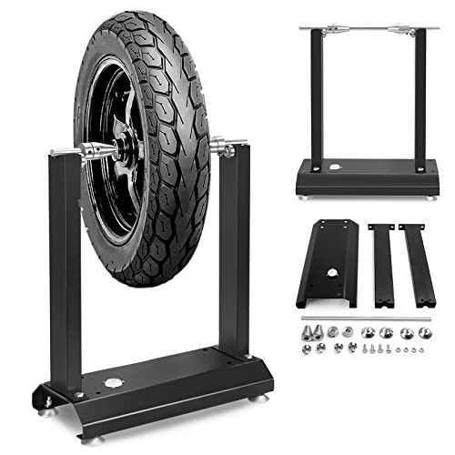 UISEBRT Auswuchtgerät für Motorradräder, Auswuchtbock Motorrad, Motorradreifen Felgenauswuchtmaschine, Auswuchtmaschine Radauswuchtmaschine mit Verstellbaren Kegeln und Wasserwaage