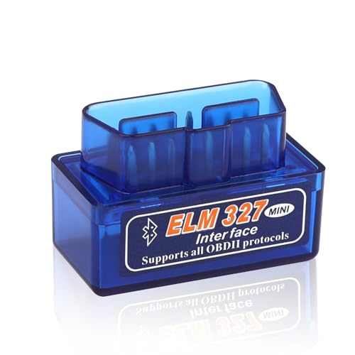 Nazaz Mini ELM327 OBD2 Bluetooth Scanner, Bluetooth OBD2 Diagnosegerät kompatibel, OBD2 Diagnose OBD2 Bluetooth Adapter für Android, Windows, Car