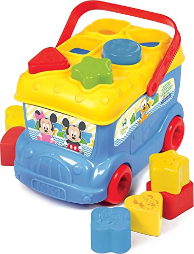 Clementoni Disney Baby Sortierbus mit Baby Mickey - Steckspiel zur Förderung der Motorik & Koordination für Kinder ab 10 Monaten, 14395