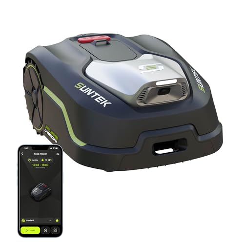 SUNTEK Mähroboter ohne begrenzungskabel AI Vision-Kamera, Rasenmäher Roboter, Max 600 m², Genaue Hindernisvermeidung, IPX5-Wasserschutz, APP Bedienbar