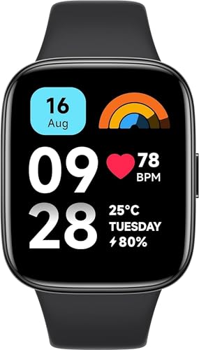 Xiaomi Redmi Watch 3 Active, 1.83 Inch LCD Display, Bluetooth Phone Calls, SpO2 and Heart Rate Monitoring, 5 ATM Water Resistance, 12 Days Battery Life, 100+ Fitness Mode, Black