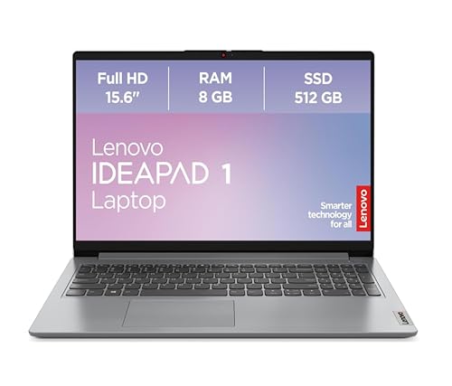 Lenovo IdeaPad 1 Laptop | 15,6' Full HD Display | AMD Ryzen 3 7320U | 8GB RAM | 512GB SSD | AMD Radeon Grafik | Windows 11 Home | grau | QWERTZ | 3 Monate Premium Care