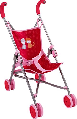 HABA Puppenbuggy Jule – Klappbarer Kinder-Puppenwagen mit gepolsterten Griffen, waschbarem Bezug & verstellbarem Gurt – Für Puppen & Stofftiere bis 45 cm – Spielzeug Kinderwagen ab 3 Jahre