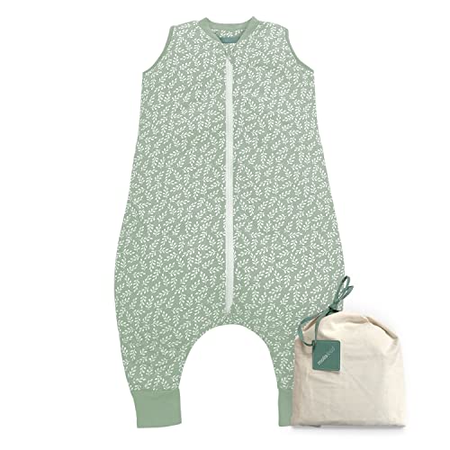 molis&co. Baby-Schlafsack mit Füßen. 2.5 TOG. Größe: 100 cm. Ideal für die Übergangszeit und den Winter. Green Garden. 100% Baumwolle (Oeko-TEX 100).