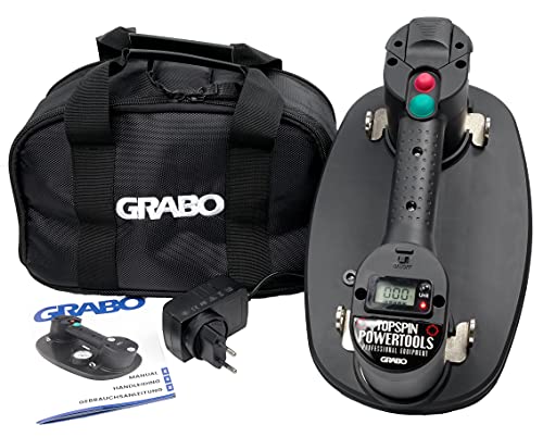 Werkmax Akku Vakuum Saugheber Nemo Grabo Pro digital - im Set mit Tasche | selbst nachsaugend (A: GraboPro DSP in Tasche)