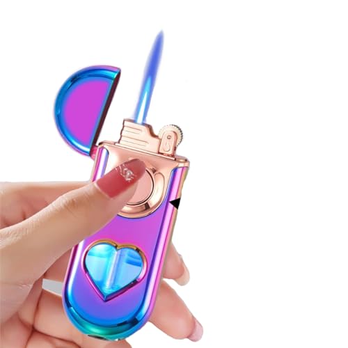 feuerzeugbenzin Lighter with Feuerzeuge Windproof, Flameles (Farbe) Fuelless