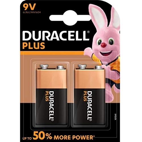 Duracell Batterie Plus 9Volt Block (6LR61) im 2er Pack