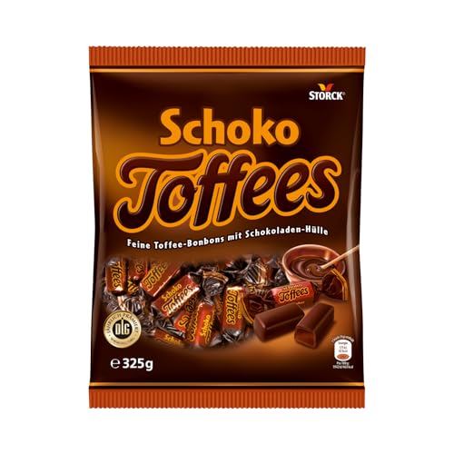 Schoko Toffees - 1 x 325g - Schokoladen Toffees mit feinherbem Schokoladenüberzug (30 Prozent)