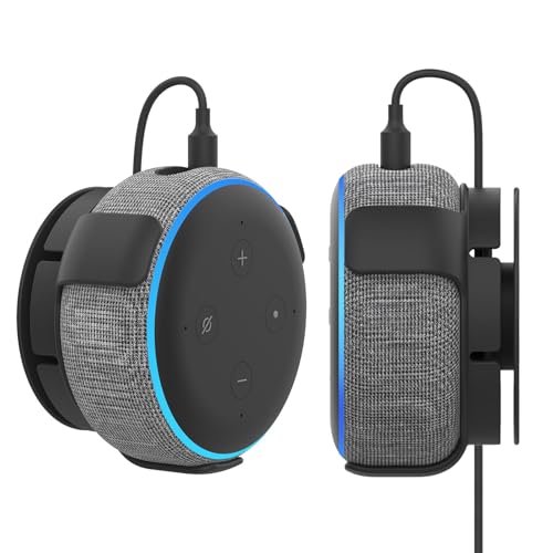 Niktule Dot Halterung, Smart Home Lautsprecher Wandhalterung Holder, Lautsprecher-Wandhalterung Mit Integriertem Kabelmanagement Mit Schrauben Für Küche, Bad, Schlafzimmer