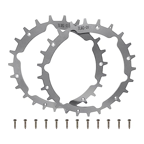 CDIYTOOL Edelstahl Rasenmäher Spikes für Garden.a Sileno City Rasenmäherroboter, 212 mm Rasenmäher Mähroboter Radspikes mit 12 Stück Schrauben, Traktionsverbesserung für Garden.a Mähroboter