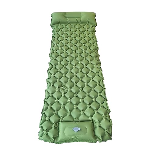 LAMA Aufblasbare Luftmatratze Camping Isomatte [200 x 70 x 6cm] Selbstaufblasbare Isomatte Ultraleichte Schlafmatte mit Fußpresse Luftpumpe Kissen für Camping Backpacking Wandern Reisen Zelten Strand