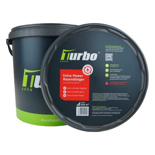 Turbogrün Extra-Power, extra grün, extra schnell 10kg für 500m²,Ideal für Sommer und Frühling, Streuwagen geeignet