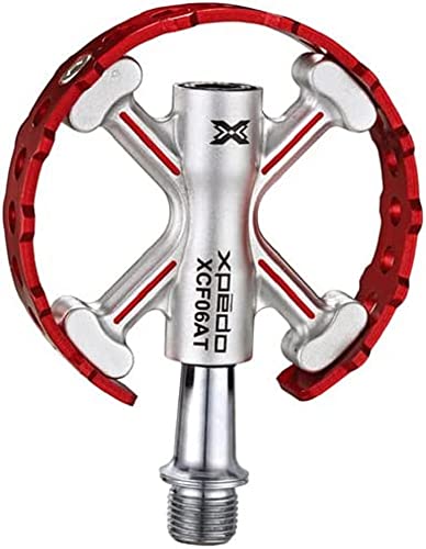 Xpedo Unisex – Erwachsene Traverse 6 Fahrradpedale, rot, 9/16 Zoll