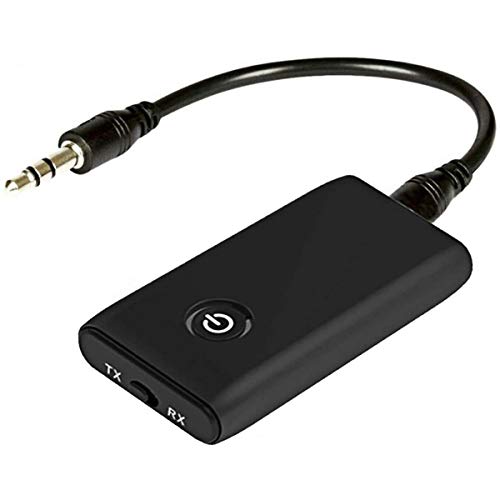 Bluetooth Adapter Audio 5.3, 2 in 1 Wireless Sender Empfänger, Bluetooth Transmitter Adapter mit 3,5mm Audio Kabel für MP3 /MP4 Kopfhörer HiFi Lautsprecher Radio Auto TV PC Laptop Tablet
