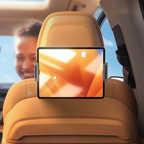 LISEN Tablet Halterung Auto-Rücksitz Universal iPad Halterung kopfstütze Halter Ausziehbare KFZ-Kopfstützenhalterung für Samsung Tab, Smartphone und Tablet mit 4.7~13 Zoll