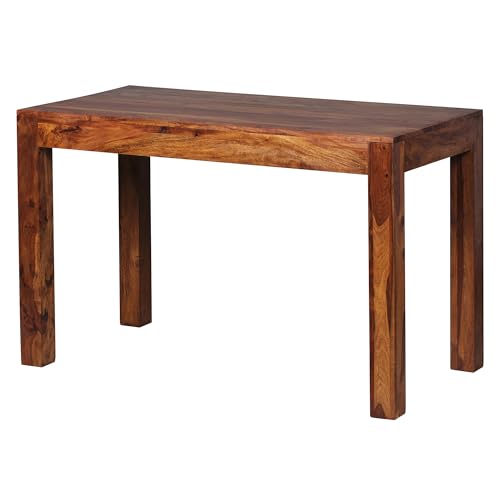 FineBuy Esstisch Massivholz Sheesham Esszimmer-Tisch Holztisch Design Küchentisch Landhaus-Stil braun Größe wählbar