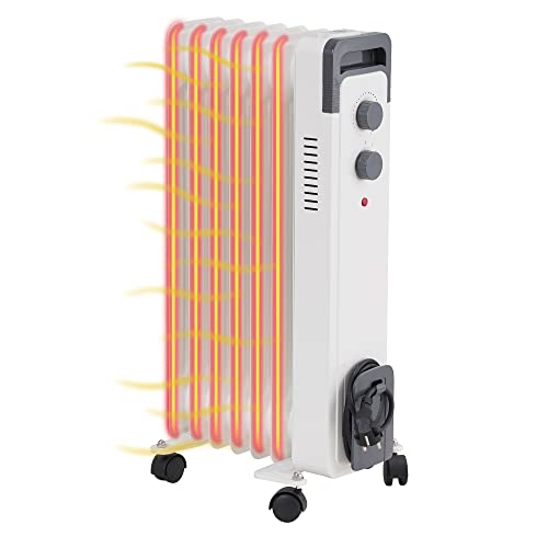 STAHLMANN Ölradiator ZR17 1500 Watt – Elektroheizung Energiesparend bis 30 qm Fläche – Heizung Elektrisch mit Thermostat und 3 Heizstufen – Elektrisches Heizgerät, Electric Heater Weiss