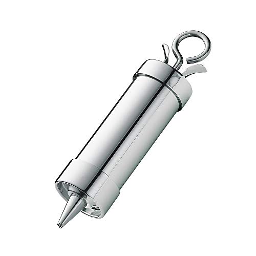 Küchenprofi Garnierspritze PROFI / Fasst 200 ml / Edelstahl Backspritze zum Füllen und Verzieren von Torten, Kuchen etc. / Inkl. Tüllen mit Bajonett-Verschluss