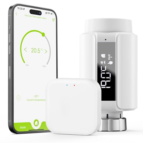 Maxcio WLAN Heizkörperthermostat Set, Smartes Heizung Thermostat Digital mit Hub, kompatibel mit Amazon Alexa, Google Home - Heizkosten sparen