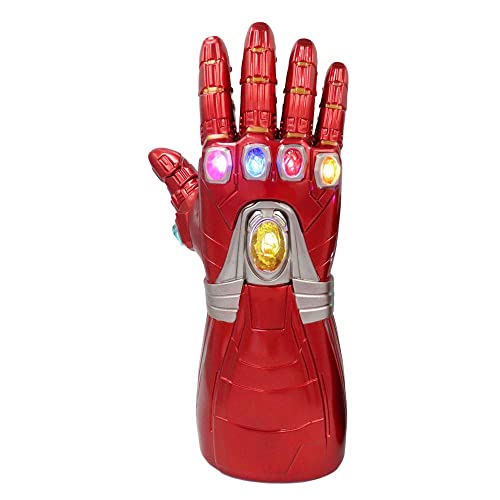 Thanos Handschuhe mit LED Leuchten für Kinder Erwachsene Rechte Hand Infinity Steine PVC Handschuh Thanos Handschuhe Halloween Cosplay Kostüm Party Requisiten