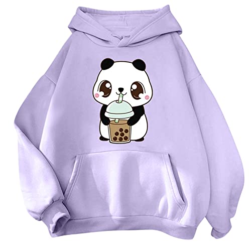 Pullover Teenager Mädchen Kawaii Hoodie Herbst Winter Kapuzenpullover Damen Sweatshirt Kapuze Sport Warme Oberteile Kapuzenpulli Kreativer Süßer Cartoon Bequeme Langarm Warm Outwear