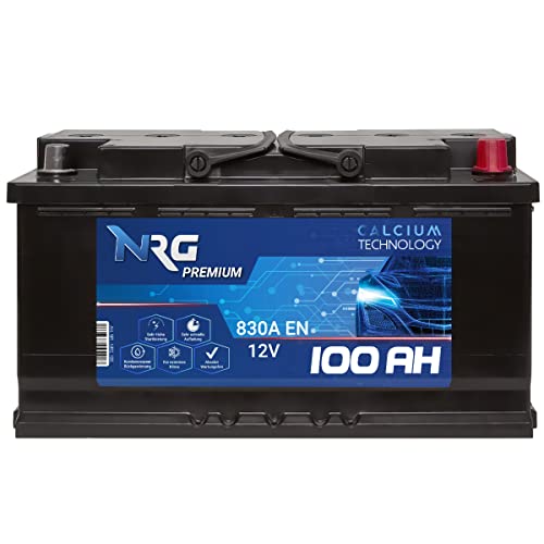 NRG Premium Autobatterie 12V 100Ah ersetzt 88AH 90AH 92AH 95AH Batterie