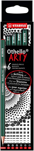 STABILO - Bleistift - Othello - ARTY - 6er Pack - Härtegrad gemischt, jeweils 1x 2B, B, HB, F, H, 2H