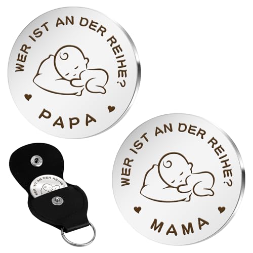 Werdender Mama Papa Valentinstag Geschenke Entscheidungsmünze Neue Eltern Geschenke Zur Geburt Schwangerschaftsgeschenk Taufgeschenke für Mädchen Jungen Babyparty Geschenk Adventskalender Füllung
