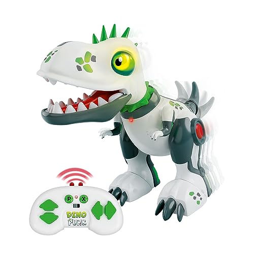 Xtrem Bots - Dinopunk Roboter Kinder | Ferngesteuerter Dinosaurier | Roboter Spielzeug Programmierbar 20 Aktionen | Robot Kinder Ab 5 Jahre | Geschenk Junge 5 Jahre