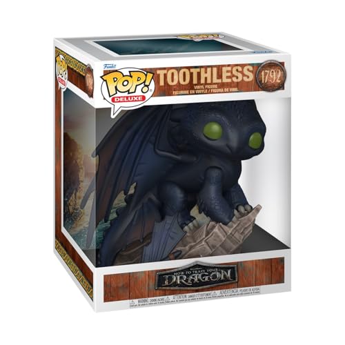 Funko Pop! Deluxe: How to Train Your Dragon Live Action - Toothless - Vinyl-Sammelfigur - Geschenkidee - Offizielle Handelswaren - Spielzeug Für Kinder und Erwachsene - Modellfigur Für Sammler