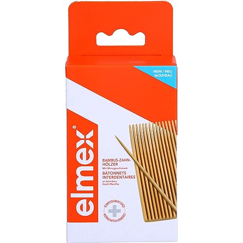 elmex Bambus-Zahnhölzer mit Minzgeschmack, 96 St. Zahnhölzer
