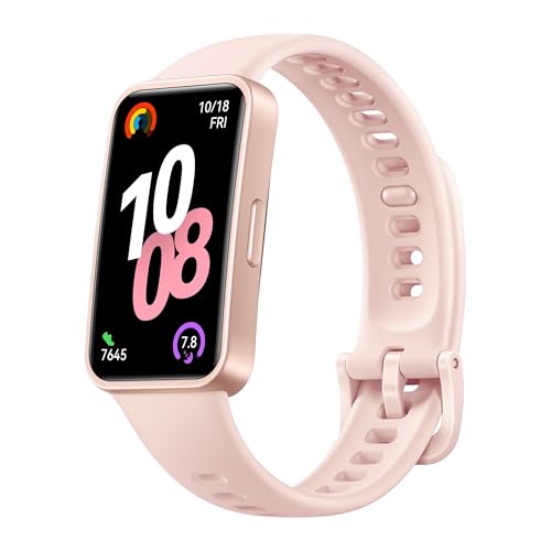 HUAWEI Band 10 Smartwatch，KI-gestütztes Fitness-Tracking，Professionelle Schlafanalyse，Durchschnittliche Herzfrequenzvariabilität (HRV) im Schlaf, Bis zu 14 Tage Akkulaufzeit, iOS & Android，Rosé