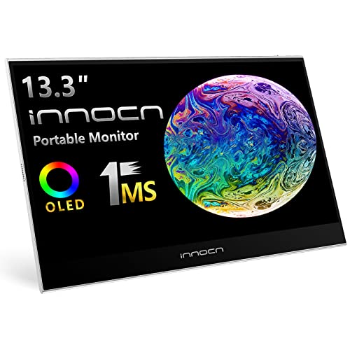 INNOCN OLED 13,3 Zoll Portable Monitor - HDR, 1MS, 100000:1, Full HD, USB C & HDMI für Laptop, MacBook Pro, Surface, Xbox, PS5, 13A1F