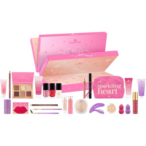 essence Beauty Adventskalender 'Make My Heart Sparkle' | Weihnachtskalender, vegan, ohne Parabene, 24 Beauty-Überraschungen für die Weihnachtszeit | 1er Pack (1 Stück)