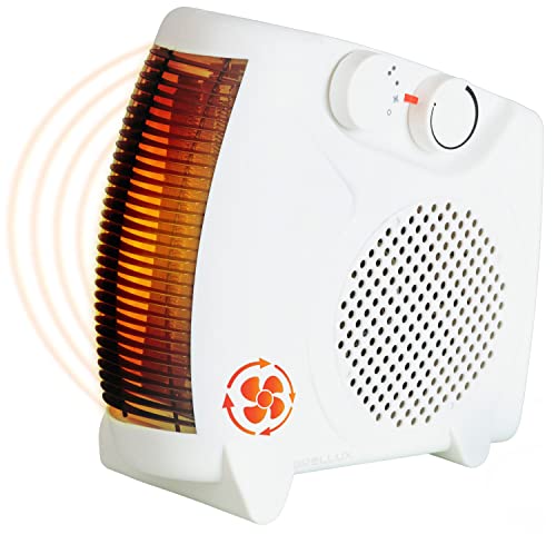 Brollux Elektroheizung 2000W FH2 weiÃŸ mobiles Heizgerät Thermoventilator Heizlüfter Elektroheizkörper mobiler Konvektor Lüfter
