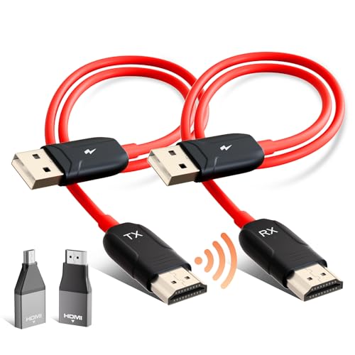 LXJADAP Wireless HDMI Transmitter and Receiver,HDMI Wireless Funkübertragung für Streaming Video Audio File von, Laptop, PC zu HDTV, Projektor, 1080P HD Sat Receiver