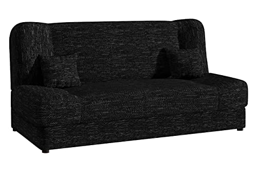 Mirjan24 Schlafsofa Jonas, Sofa mit Bettkasten und Schlaffunktion, Bettsofa, Dauerschläfer-Sofa, Schlafcouch, Materialmix, Couch vom Hersteller, Wohnlandschaft (Lawa 06)