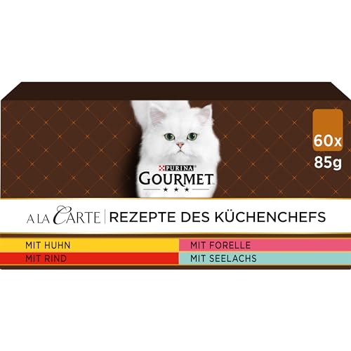 Gourmet Gourmet PURINA GOURMET A la Carte Katzenfutter nass, Sorten-Mix, 60er Pack (60 x 85g)