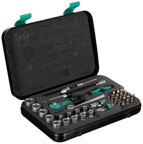 Wera 8100 SA 2 Zyklop Speed-Knarrensatz, 1/4 Zoll metrisch, Schwarz, 42-teilig, 05003533001