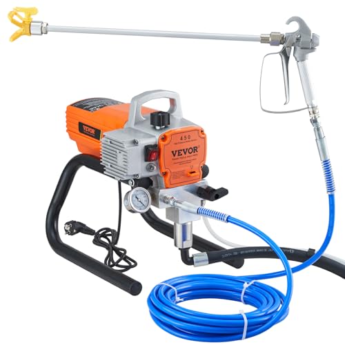 VEVOR 1500 W Airless-Farbspritzgerät 3000 PSI Farbspritzgeräte für DIY-Malprojekte im Außen- und Innenbereich von Häusern 1,8 L/min, mit 9 m Hochdruckschlauch