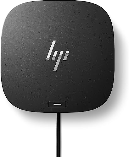 HP USB-C-Dockingstation G5 – Universelle USB-C Dockingstation mit 100W Power Delivery, Multi-OS Kompatibilität, Kompaktes Design, Netzwerkmanagement, Schwarz