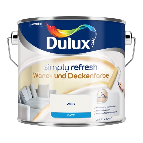 Dulux Simply Refresh Wand- und Deckenfarbe Weiss 2,5l