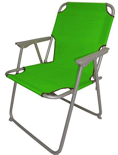 Piccolo Campingstuhl - Lime grün - klassischer Gartenstuhl zum Zusammenklappen - Camping Garten Angel Stand Falt Klapp Stuhl