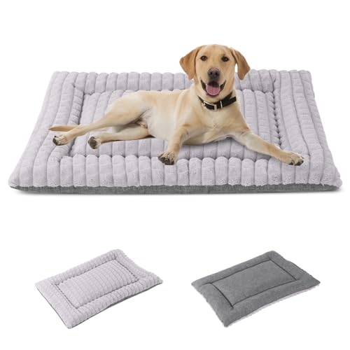 IEUUMLER Hundebett Waschbare Hundematte, Flauschige Weiche und Warme Hundedecke für Unterwegs, Katzenkissen für Große und Kleine Hunde oder Katzen FC014 (Grau, S(60 * 45cm))