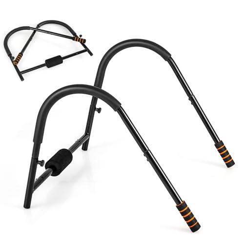 COSTWAY Bauchtrainer AB Trainer, Bauchmuskeltrainer klappbar, Bauch Trainingsgerät mit gepolsterter Kopfstütze, Sportausrüstung für Zuhause, 150kg belastbar (Schwarz)