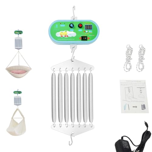 Electric Federwiege Baby Tragfähigkeit 20Kg Federwiege Mit Motor Hängende 7-Feder Elektrische Babyschaukel Steuerung Mit Timer Einstellbare Lautstärke Einstellbare Geschwindigkeit Federwiegenmotor