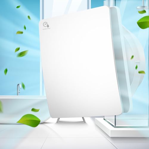 YIBONIKA Badlüfter 100mm mit Feuchtigkeitssensor & Nachlauf, ≤34db Leiser Abluftventilator mit Rückstauklappe Wandventilator Lüfter 95m³/h für Wand-, Decken- & Fenstermontage