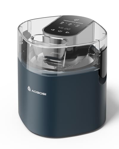 AAOBOSI Eismaschine,Automatische Eismaschine,1,5L Doppelt isolierte Gefrierschale,Gelato,Sorbet,Frozen Yogurt Maker,Hausgemachtes Softeis,Timer