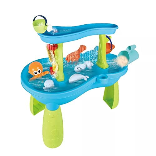 Coemo Wasserspieltisch Jonas Wassertisch Kinder Outdoor für Wasserspiele draußen und Balkon für Garten Sand- und Wasser-Spieltisch